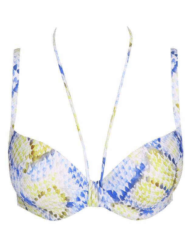 Marie Jo Lundey Plunge Bikini Top Lime Snake