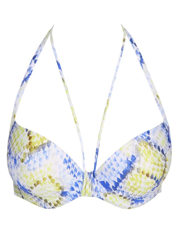 Marie Jo Lundey Plunge Bikini Top Lime Snake