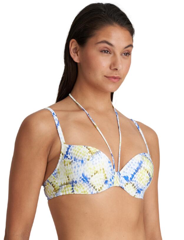 Marie Jo Lundey Plunge Bikini Top Lime Snake