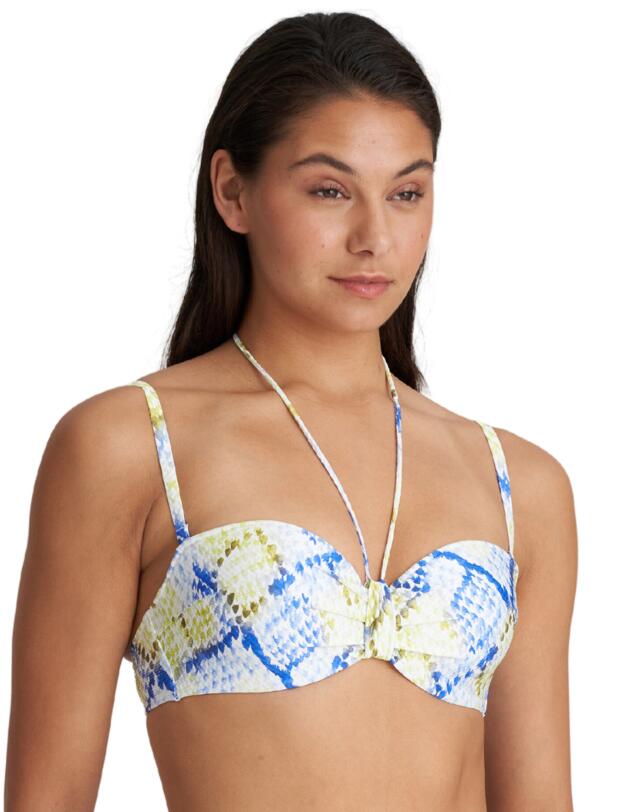 Marie Jo Lundey Multiway Bikini Top Lime Snake