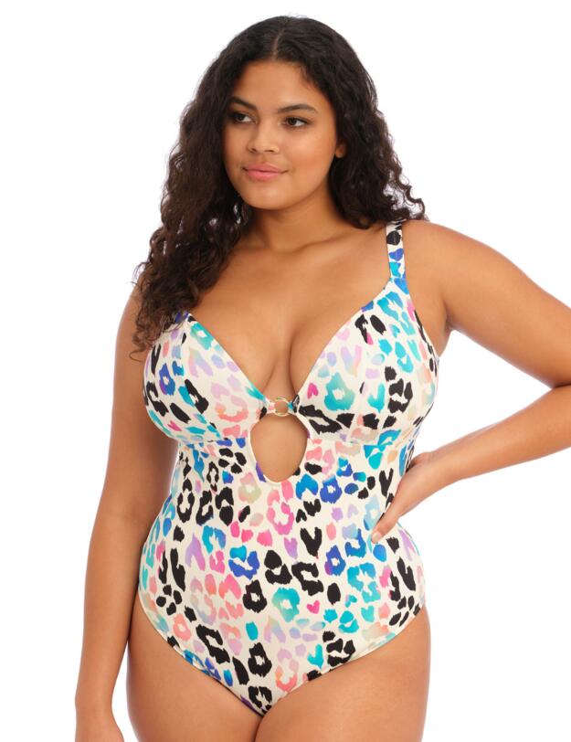 Elomi Party Bay Plunge Swimsuit Multi