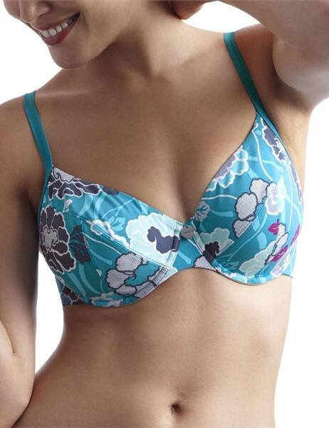 SW0511 Panache Loren Bikini Top Teal - SW0511 Teal Floral