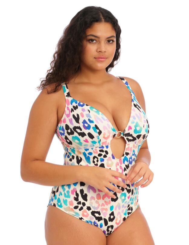 Elomi Party Bay Plunge Swimsuit Multi