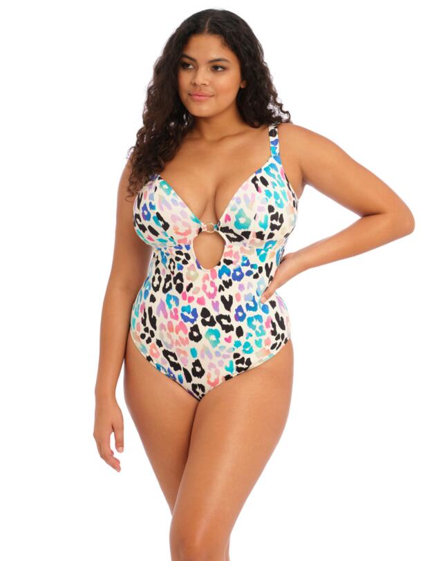 Elomi Party Bay Plunge Swimsuit Multi