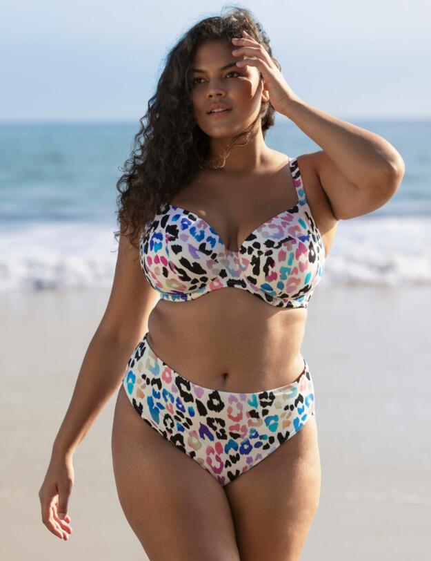 Elomi Party Bay Plunge Bikini Top Multi
