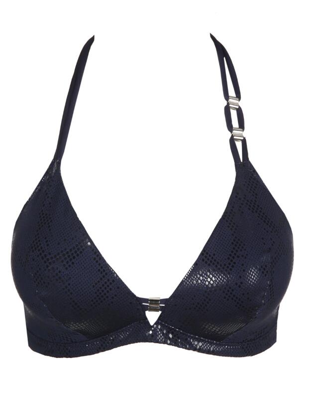  Marie Jo San Domino Padded Triangle Bikini Top Evening Blue