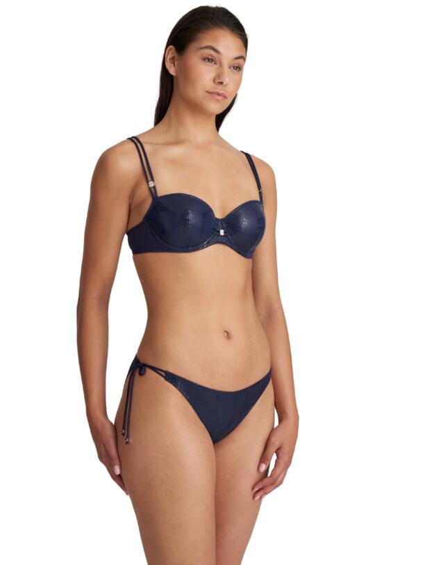 Marie Jo San Domino Tie Side Bikini Brief Evening Blue
