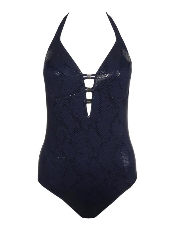 Marie Jo San Domino Padded Triangle Swimsuit Evening Blue