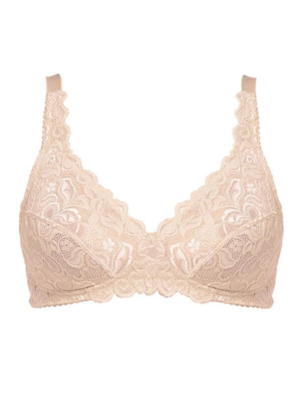 Wacoal Eglantine Non-wired Plunge Bra Creme Brulee