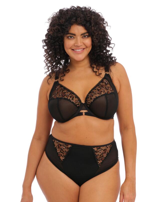 Elomi Namrah High Leg Brief Black 