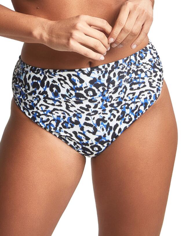 Panache Serengeti Midi Bikini Brief Blue Animal