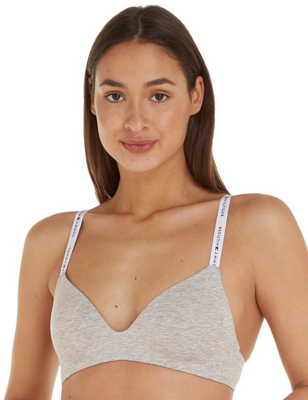 Tommy Hilfiger Icon 2.0 Lightly Lined Triangle Bra Light Grey Heather