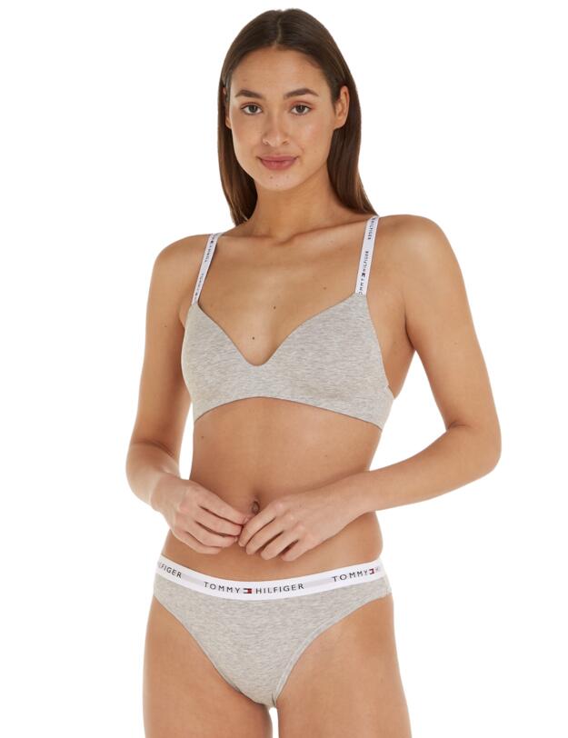 Tommy Hilfiger Icon 2.0 Lightly Lined Triangle Bra Light Grey Heather