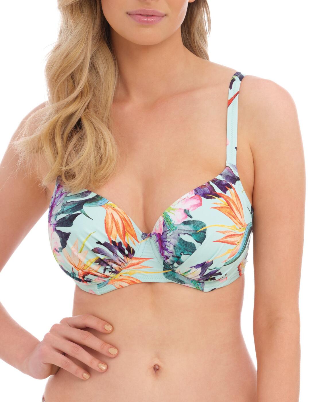 Fantasie Paradiso Underwired Gathered Full Cup Bikini Top Soft Mint