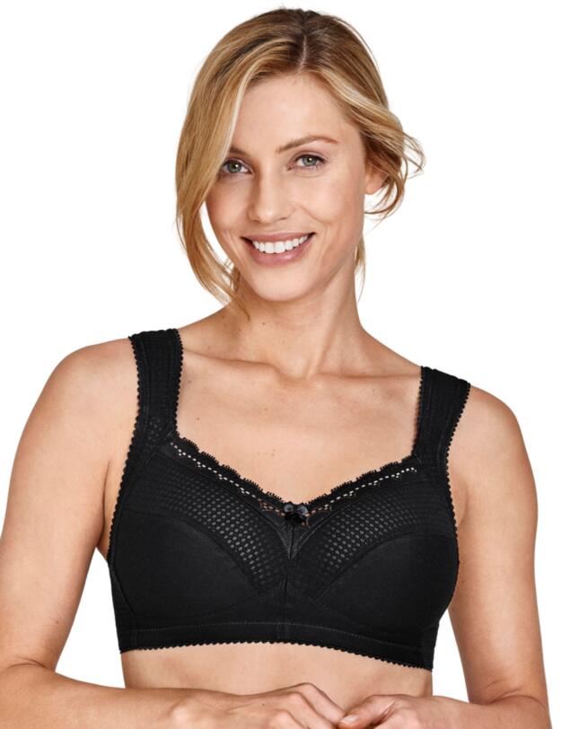 Miss Mary of Sweden Diamond Full Cup Wireless Bra Black