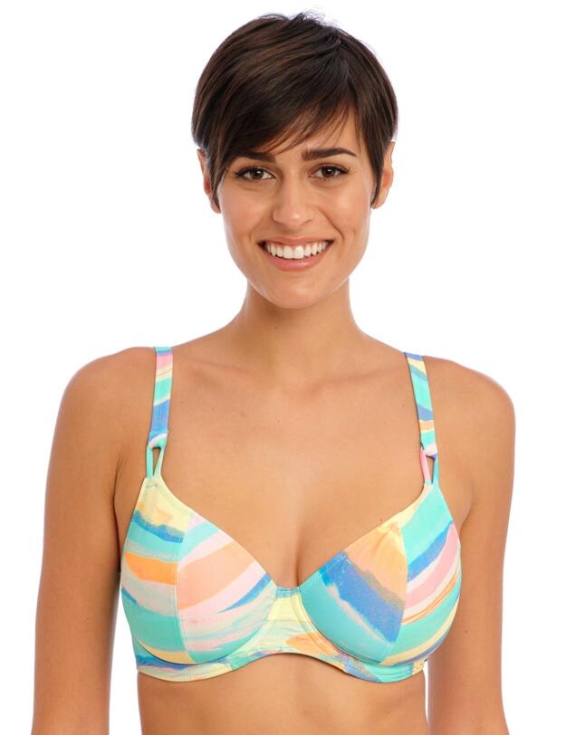Freya Summer Reef Plunge Bikini Top Aqua