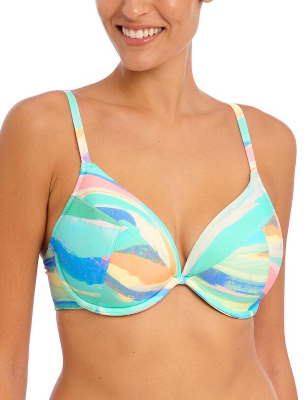 Freya Summer Reef Plunge Bikini Top Aqua