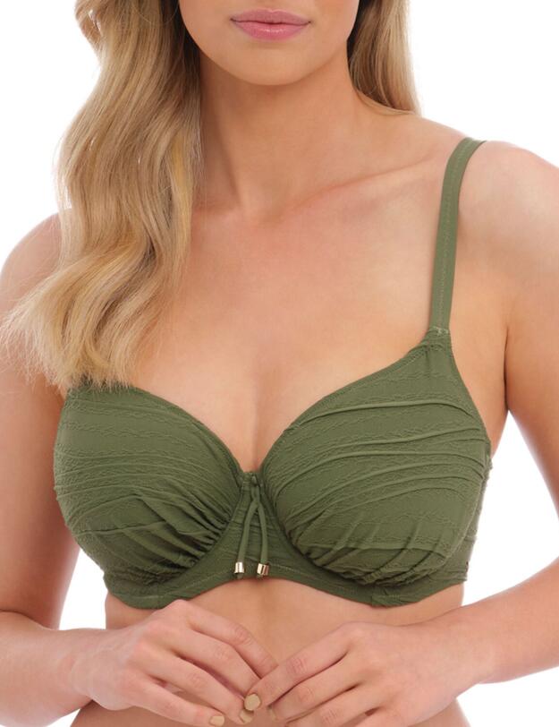 Fantasie Beach Waves Full Cup Bikini Top Olive