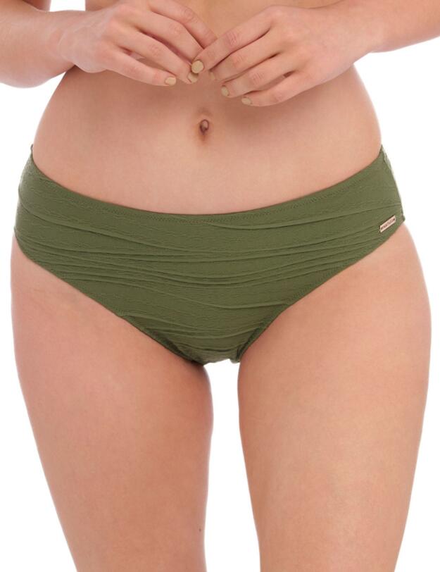 Fantasie Beach Waves Mid Rise Bikini Brief Olive