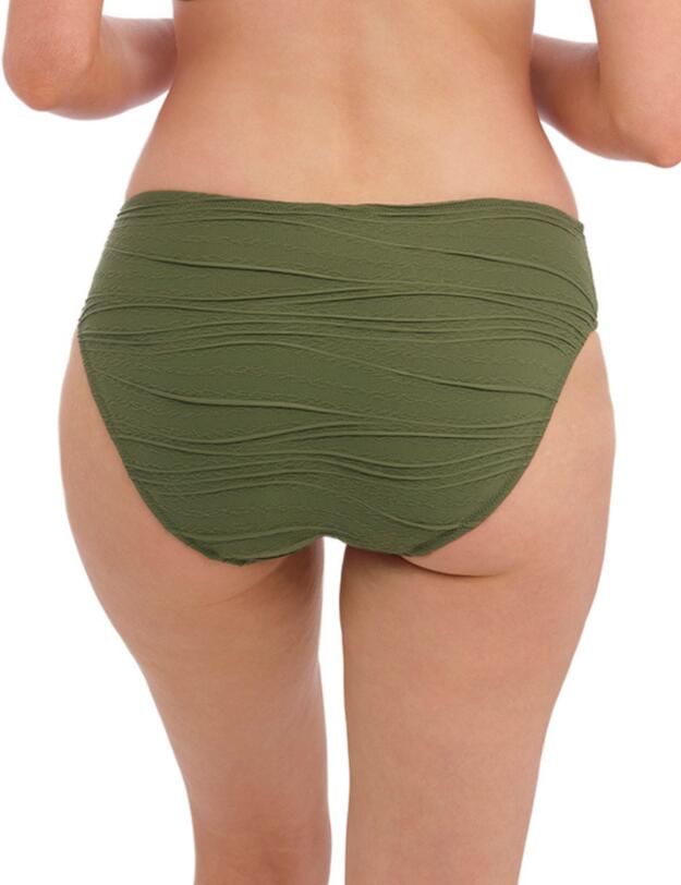 Fantasie Beach Waves Mid Rise Bikini Brief Olive
