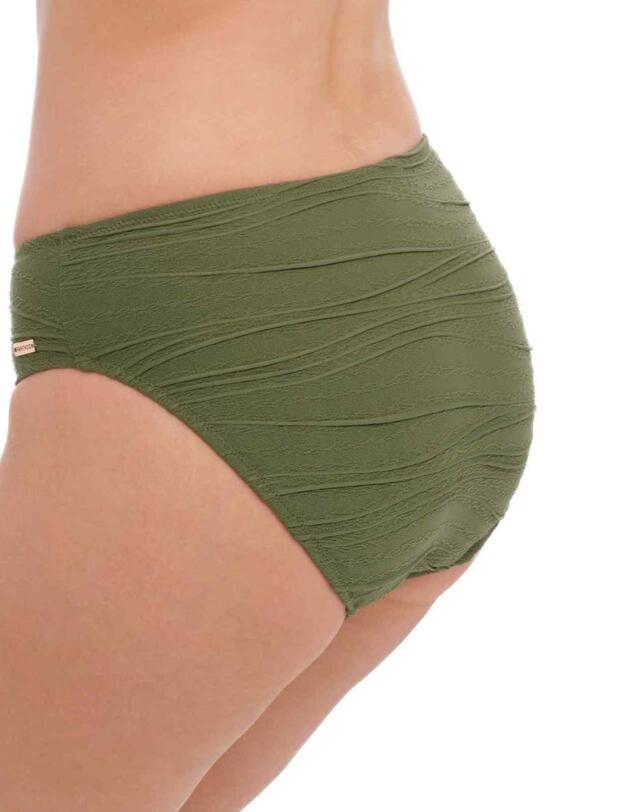 Fantasie Beach Waves Mid Rise Bikini Brief Olive