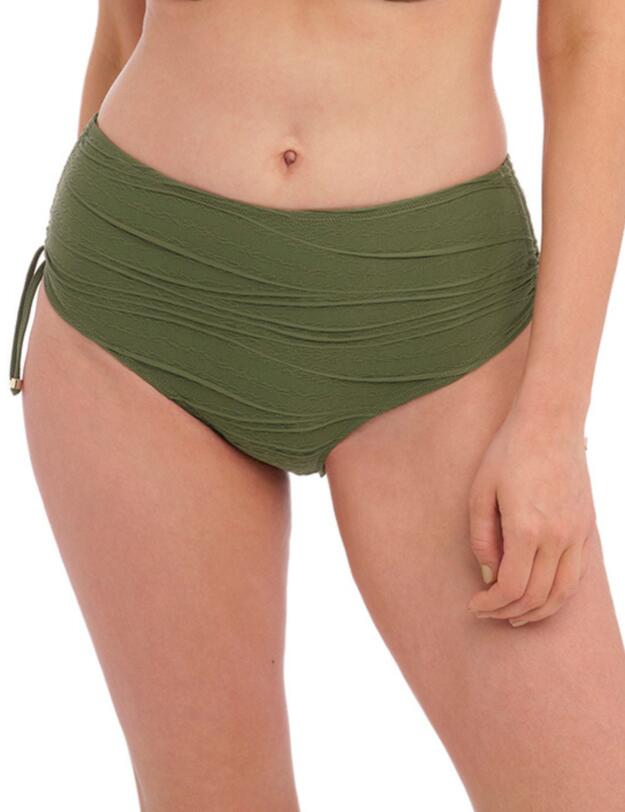 Fantasie Beach Waves Adjustable Leg Bikini Short Olive
