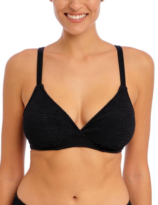 Freya Ibiza Waves Underwired Plunge Bikini Top Black