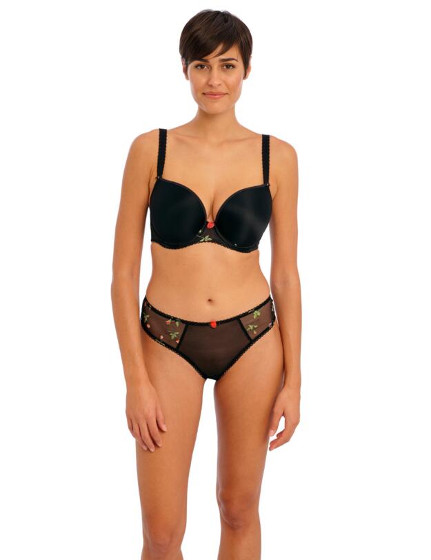 Freya Rose Blossom Moulded Plunge T-Shirt Bra Black