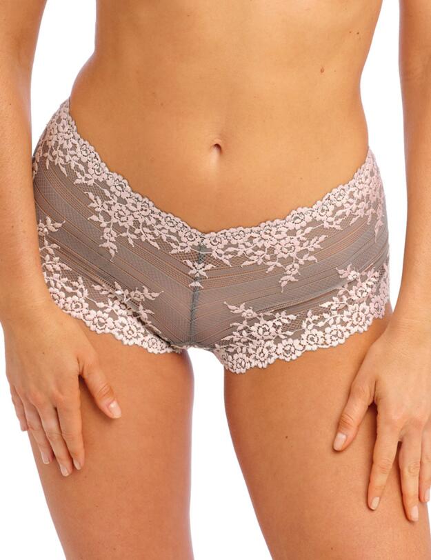 Wacoal Embrace Lace Boyshort Smoke/Crystal Pink