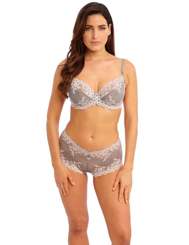 Wacoal Embrace Lace Boyshort Smoke/Crystal Pink
