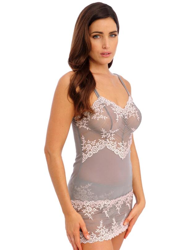 Wacoal Embrace Lace Chemise Smoke/Crystal Pink