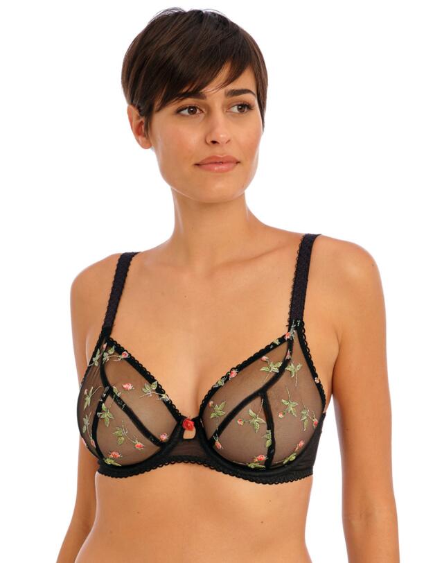 Freya Rose Blossom Plunge Bra Black