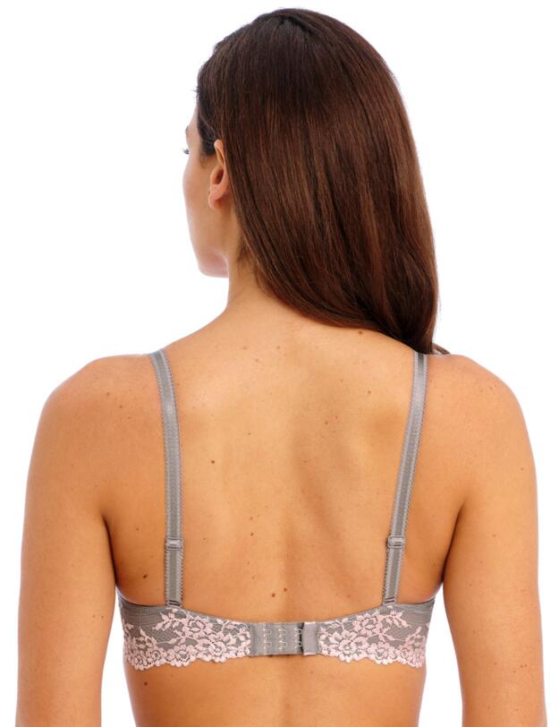 Wacoal Embrace Lace Underwired Plunge Bra Smoke/Crystal Pink