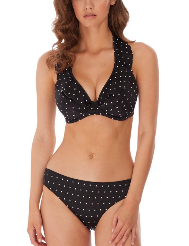  Freya Jewel Cove Underwired High Apex Bikini Top Black 