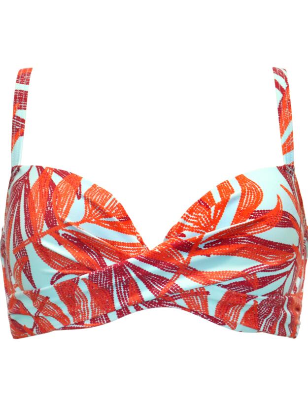 Pour Moi Free Spirit Twist Front Bikini Top Aqua Palm
