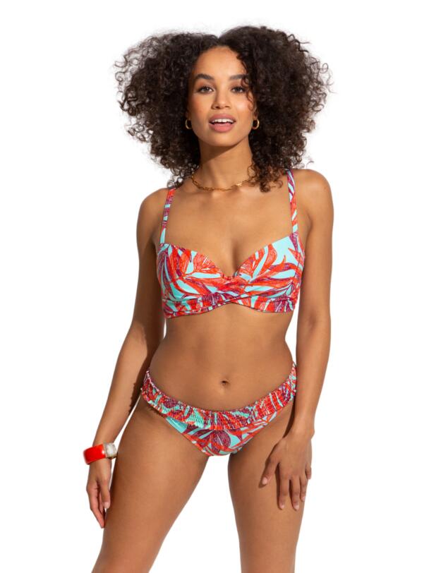 Pour Moi Free Spirit Twist Front Bikini Top Aqua Palm