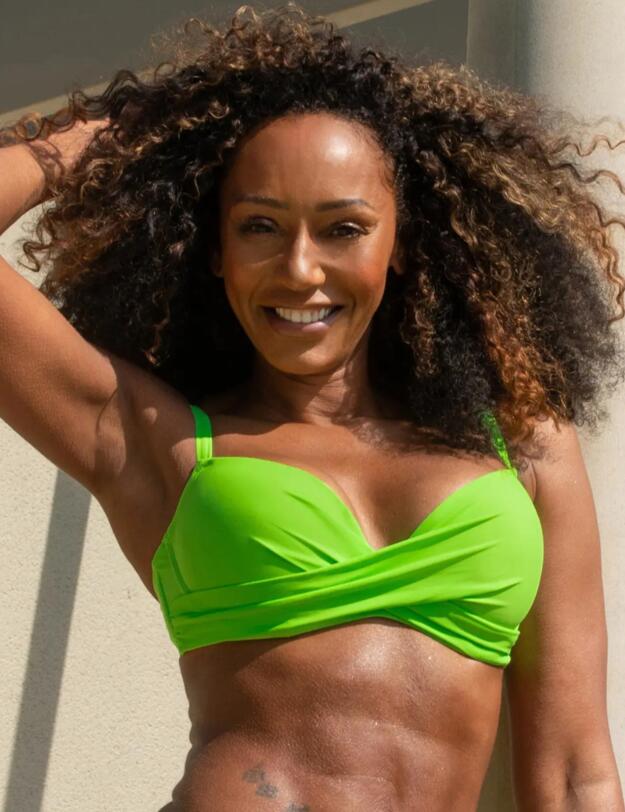 Pour Moi Free Spirit Twist Front Bikini Top Lime