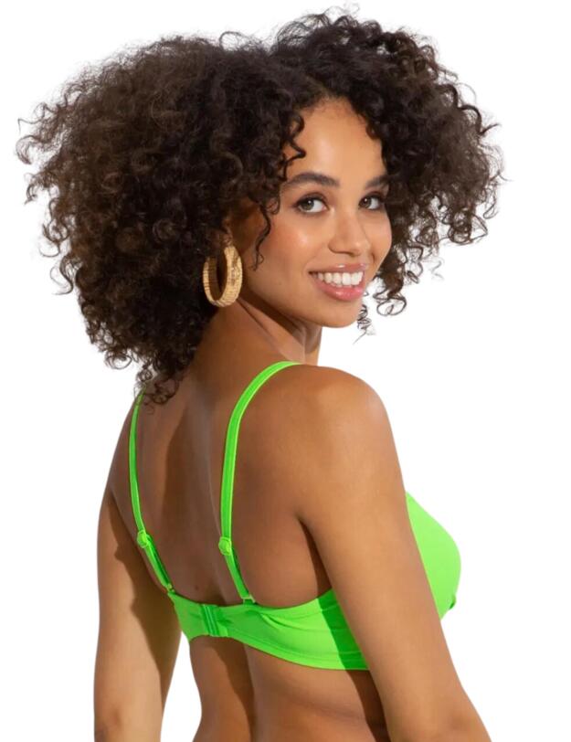 Pour Moi Free Spirit Twist Front Bikini Top Lime