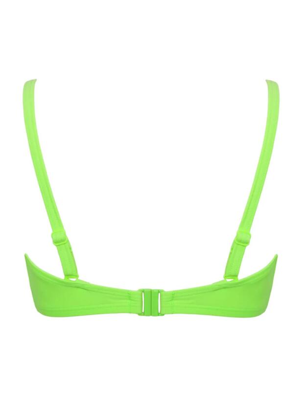 Pour Moi Free Spirit Twist Front Bikini Top Lime