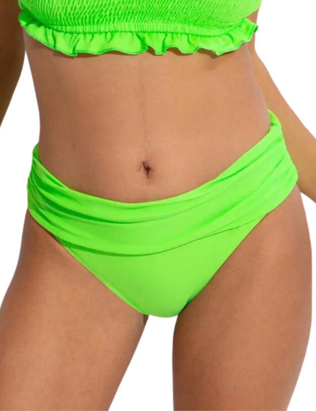 Pour Moi Free Spirit Fold Over Bikini Brief Lime