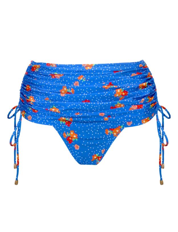 Pour Moi Santa Cruz Adjustable Side Skirted Brief Blue Floral