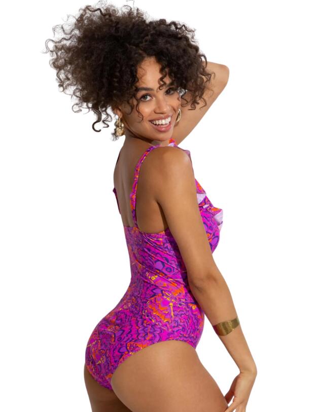 Pour Moi Bermuda Frilled Swimsuit Multi