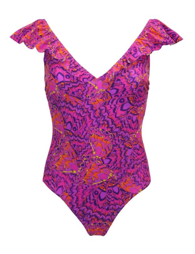 Pour Moi Bermuda Frilled Swimsuit Multi