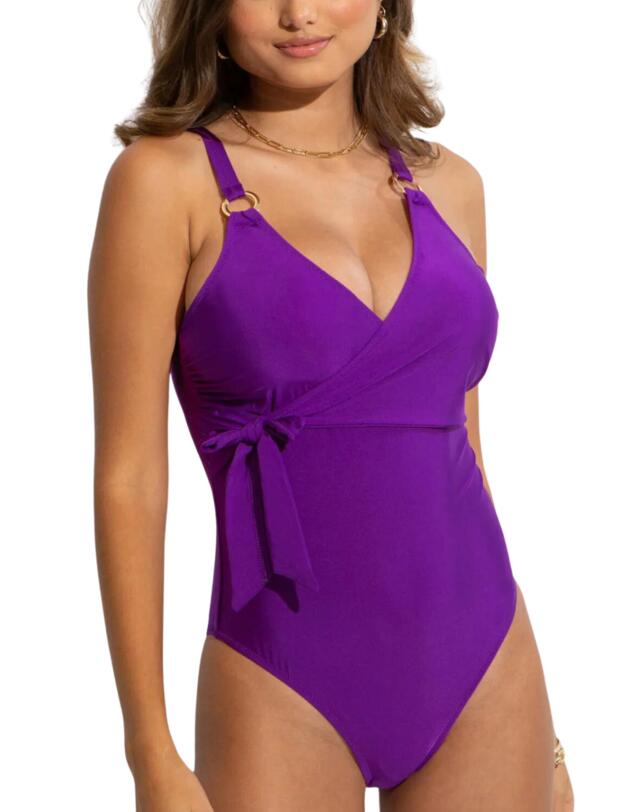 Pour Moi Samoa Tummy Control Swimsuit Purple
