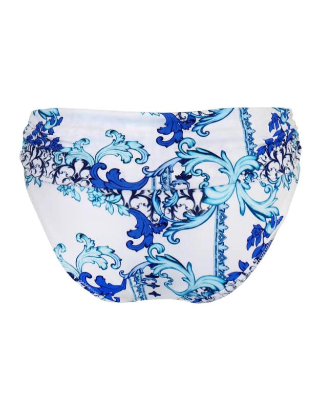 Pour Moi Amalfi Fold-Over Bikini Briefs White/Blue