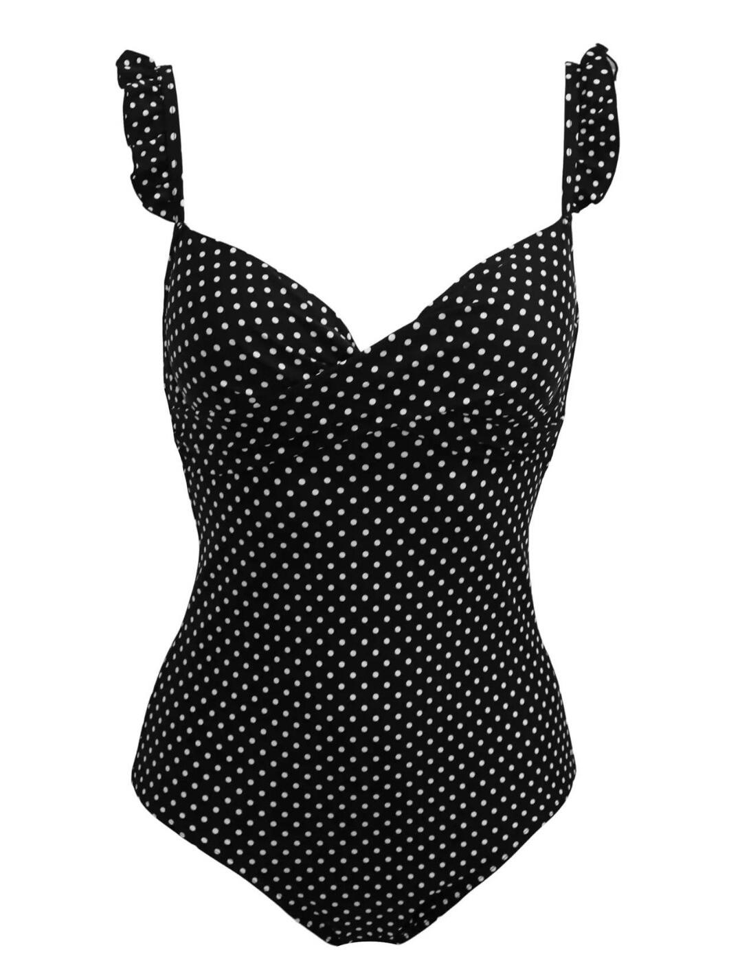 Black and white spotted swimsuit online