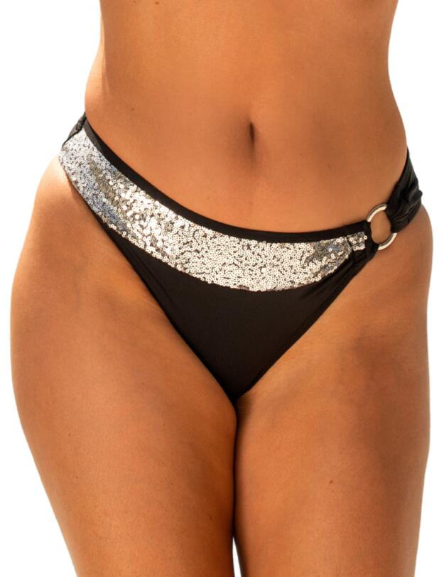 Pour Moi Sea Queen Sequin Ring Detail Brief  Black/Silver 