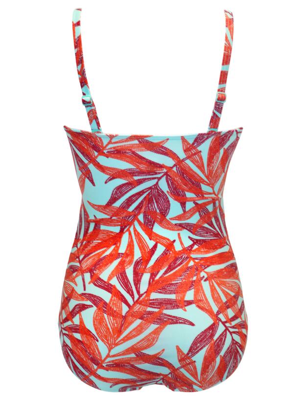 Pour Moi Free Spirit Strapless Tummy Control Swimsuit Aqua Palm