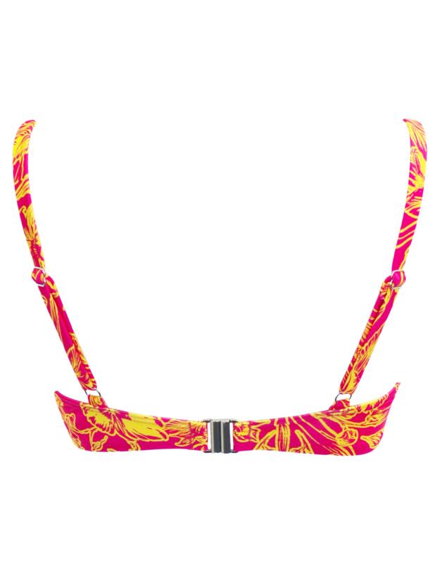 Pour Moi Freedom Wrap Bikini Top Pink/Yellow