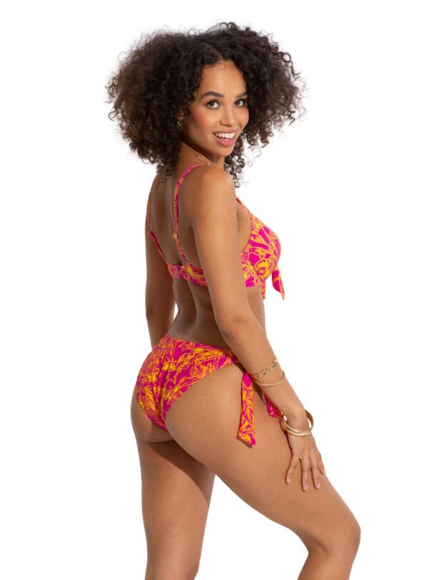 Pour Moi Freedom Tie Bikini Top Pink/Yellow
